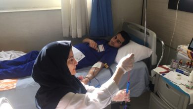 تصویر از در آخرین روز از هفته سلامت مردان در بیمارستان تخصصی مهر استقرار واحدسیار سازمان انتقال خون ،واهدای خون توسط پرسنل وهمراهیان بیماران ۹ / ۱۲ / ۹۷